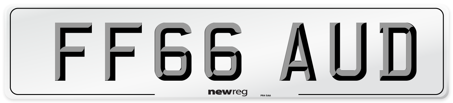 FF66 AUD Number Plate from New Reg